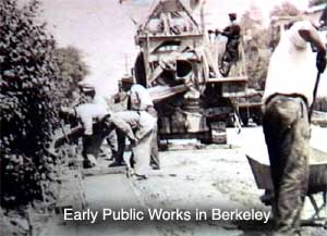 Berkeley Public Works sidewalk construction