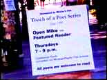 sandwich board sign Touch of  Poet