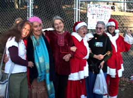 Santa and helpers at Oak Grove
