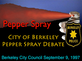 Pepper Spray debate at Berkeley City Council 1997