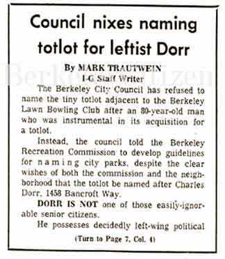 News article about Charlie Dorr