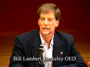 Bridging the Digital Divide, Public Workshop and Panel Discussion, Bill Lambert, City of Berkeley Office of Economic Development (OED)