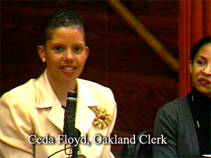 Bridging the Digital Divide, Public Workshop and Panel Discussion, Ceda Floyd, City of Oakland Clerk
