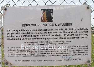 Harrison Park air warning
