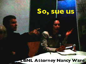 Lab Attorney NAncy Ware defendinglbnl Molecular Foundry review process