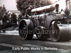 Berkeley Public Works steam roller 