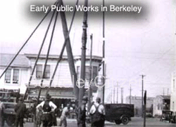 Berkeley Public Works Pole setting