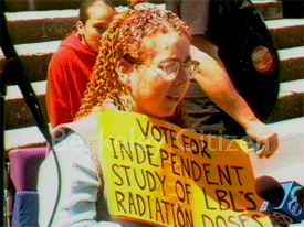 Berkeley City Councilmember Dona Spring speaking out on LBNL  Radioactive Waste in Berkeley