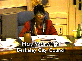 Mary Wainwright, Tritium Debate aat Berkeley City Council 1996