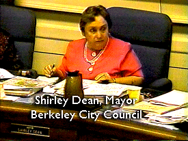 Shirley Dean, Tritium Debate aat Berkeley City Council 1996